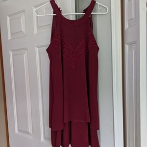 Francesca's maroon dress